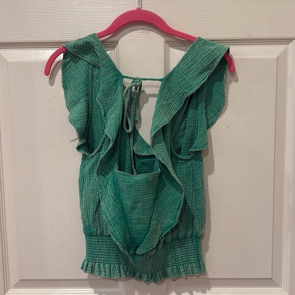 BiBi Green Textured Blouse - Picture 5 of 6